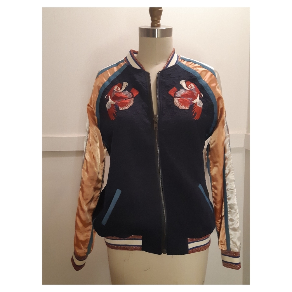 KERSH • Embroidered Bomber Varsity Style jacket